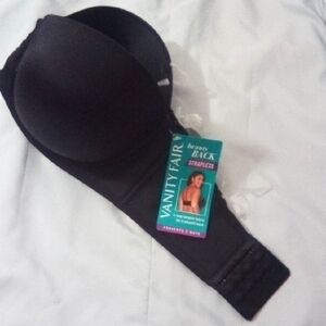 Vanity Fair Black Strapless Bra